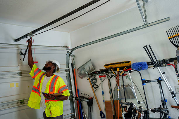 Professional Garage Door Roller Replacement technician working in Plainfield, IN